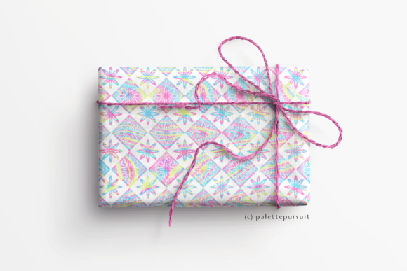 A World of Projects Starts with Flower Tiles Rainbow Background