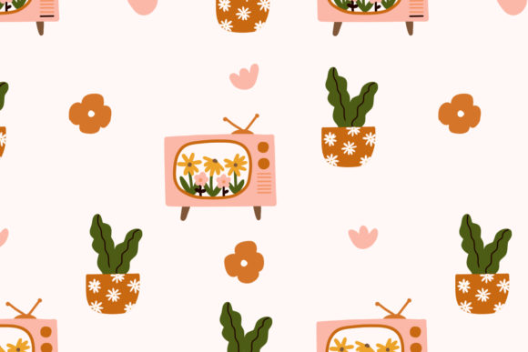 Bring Retro Charm to Modern Designs with Seamless TV Patterns