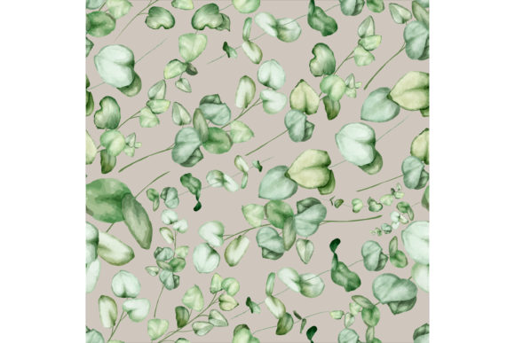 Elegant Hand Drawing Eucalyptus Pattern