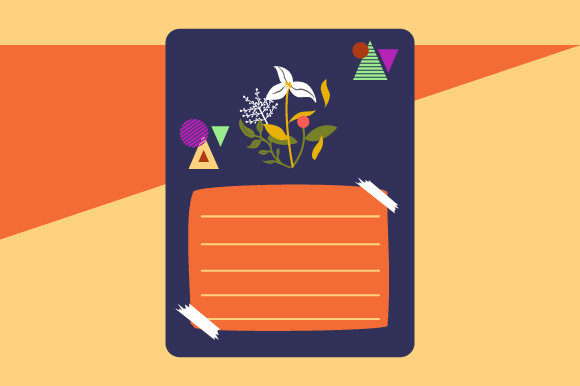 Empty Note Paper with Art Floral Decor: Your Gateway to Elegant Design