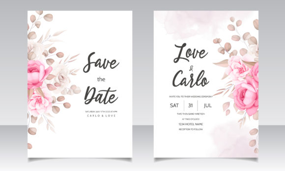 Flower Wreath Frame Wedding Invitation: A Touch of Elegance for Your Special Day