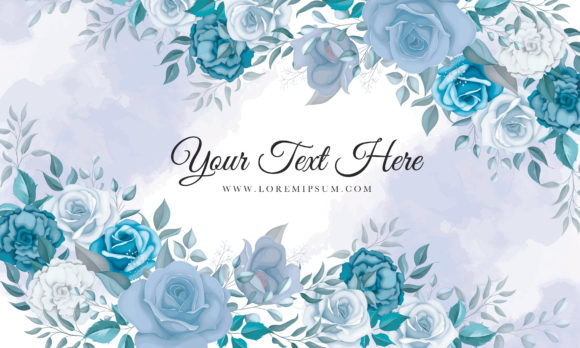 The Art of Celebration: Using a Beautiful Blue Flower Background