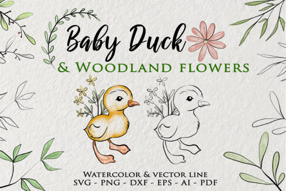 The Artful Utility of Baby Duck Watercolor Woodland Flower Clipart