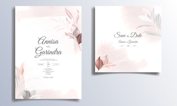 The Beautiful Leaves Wedding Invitation Card: Elegant Design for Your Celebration