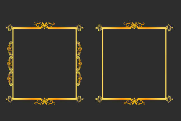 Transform Your Projects with a Luxury Golden Border Frame Set