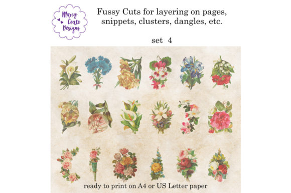 Unlock Creative Layers with Vintage Flowers Fussy Cuts Set 4