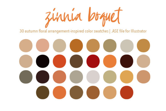 Unlock Modern Floral Design with the Zinnia Bouquet Illustrator Color Palette