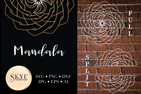 Unlocking Creative Potential with Mandala SVG Bundle Split Mandala Half 26