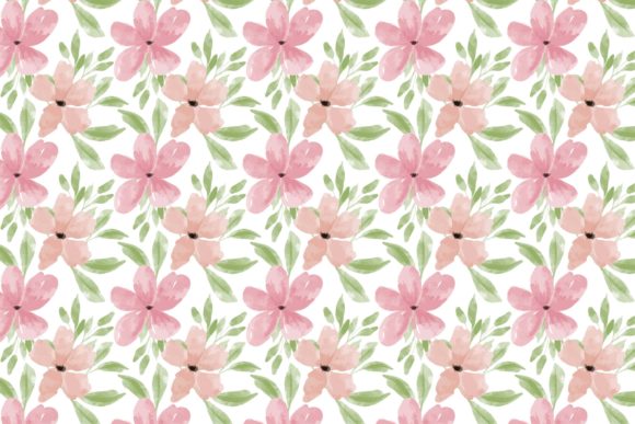 Watercolor Petal Flower Seamless Pattern Essentials