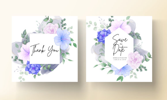 Your Invitation, Your Story: The Beauty of a Flower and Leaves Wedding Card